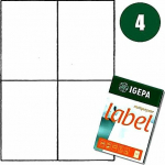 IGE Igepa LABELS A4 IGEPA 105 X 148 MM BIAŁE (100)