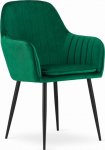 Leobert LUGO chair - green velvet / black legs x 1