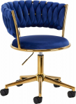 Activeshop 4Rico swivel chair QS-GW01G velvet navy blue