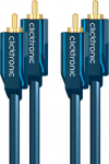 ClickTronic 10m Stereo Audio - Male - 2 x RCA - Male - 10 m - Blau