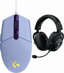 Log Logitech mouse G102 Lightsync (910-005854) + G Pro X Czarne (981-000818)