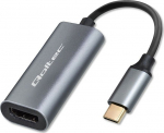 Qoltec Adapter aluminum adapter USB-C on HDMI 4K | 60Hz | 32AWG