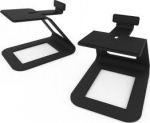 ?KAU KANTO AUDIO ELEVATED DESKTOP SPEAKER STANDS FOR LARGE SPEAKERS - BLACK (PAIR)