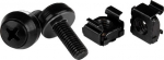 StarTech.com 100 PKG M6 SCREWS + CAGE NUTS, M6 CAGE NUTS M6X12MM BLACK