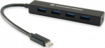 CONCEPTRONIC 4-Port Hub USB-C3.2Gen1->4xA3.0 o.Netz. sw