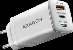 AXAGON ACU-DPQ65W GaN Wall charger, 3x port (USB + dual USB-C), PD3.0/QC4+/PPS/Apple, 65W, white