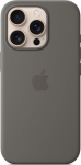 Apple - Back cover for mobile phone - MagSafe-compatibility - silicone - stone grey - for iPhone 16 Pro