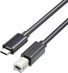Kabel USB Unitek USB-C - USB-B 1 m Czarny (C14140ABK03-1M)