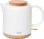 Adler Electric Kettle | AD 1304 | Electric | 1200 W | 1 L | Ceramic | 360&deg; rotational base | White