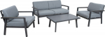 Garden furniture set DELGADO table, sofa and 2 chairs
