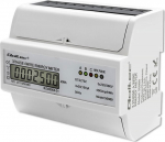 Qoltec Three-phase bidirectional electronic meter | energy consumption meter per rail DIN | 400V | 100A | LCD | 4P