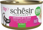 Agras Pet Foods SCHESIR Adult in Jellied Chicken with Ham 70g