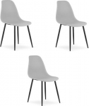 Leobert Krzesło WAT szare / black legs x 3