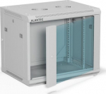 Alantec Wardrobe Hanging Wardrobe 19'' 9U 600x450, drzwi szklane jednoskrzydłowe, rear full cover, removable, full removable side covers, lockable, 4 beam, kolor szary, do self-assembly - Flat Pack, (SW-9U-600-450-01-SF)