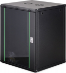 Digitus Wall-mounted network cabinet Dynamic 19" 16U rack 785x600x600mm, door glass, czarny, not folded, 60kg