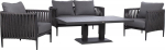 Garden furniture set BRISTOL table, sofa and 2 chairs, grey