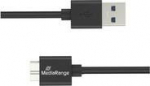 MediaRange Ladekabel USB-A auf Micro-B USB 3.0, 1.8m, sw