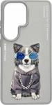 Nimmy Case Nimmy Glasses Cool Dog do Samsung Galaxy S26 Ultra szary