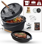Gussk&ouml;nig Burnt-in Dutch Oven Set 9L without feet