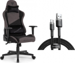 Armchair SENSE7 Spellcaster fabric Senshi Edition grey + kabel usb