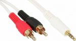 Kabel InLine Jack 3.5mm - RCA (Cinch) x2 1.5m white (89934W)