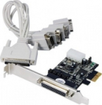 Longshine Controller PCIe 4x Seriell powered (RS232C) bulk