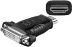 MicroConnect HDMI 19 - DVI-D M-F Adaptor, HDMI Type A - DVI-D 24+1 M-F