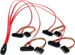 StarTech.com 50cm Internal Serial Attached SCSI Mini SAS Cable - SFF8087 to 4x SFF8482 - Internal Mini SAS Cable (SAS808782P50) - Intern SAS-kabel - SAS 6Gbit/s - 36 pin 4i Mini MultiLane (P) till SATA power, 29-pin intern SAS (SFF-8482) - 50 cm - r