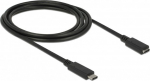 DELOCK Verl&auml;ngerungskab. USB/C St > Bu SuperSpeed 2.0m schwa