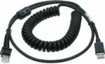 Datalogic connection cable, USB - Datalogic connection cable, USB, coiled, lenght: 2.4 m, colour: black