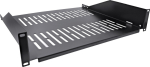 InLine InLine&reg; 19'' shelf, 400mm 20kg, 2U, RAL 9005 black