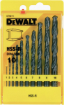Metal Dewalt drill bit HSS walcowe 2 7 4 5 1 3 6 10 8 9mm zestaw (DT5911-QZ)