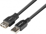 Kabel USB Lanberg USB-A - USB-A 1.8 m Czarny (CA-USBE-15CU-0018-BK)