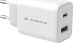 Conceptronic Althea 2-Port 33W Usb Pd Pps, Charger, Qc 3.0