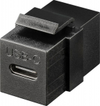 Wentronic Keystone Module USB-C Connector, USB 3.2 Gen 2 (10 Gbit/s), black