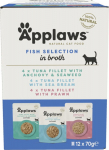 APPLAWS Fish selection multipack in broth - wet cat food - 12x70g