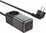 Acefast charger Mains charger / PDU Acefast Z2, GaN, 3xUSB-C, 2xUSB-A, 75W (czarna)