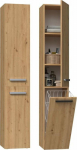 Topeshop Bathroom cabinet, kosz na pranie, Nell IV, 31x30x174 cm, dąb artisan