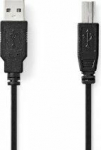 Kabel USB Nedis Nedis CCGL60100BK10 kabel USB USB 2.0 1 m USB A USB B Czarny
