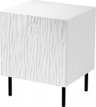 Cama MEBLE Bedside table 2 pcs. JUNGLE 53.5x40.5x44 white matt + black legs