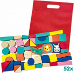 Bino SES Wooden colored blocks 52szt.13143 31432