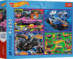 Trefl Puzzle Hot Wheels Racing cars 4x250 element&oacute;w (13312)