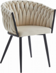 Leobert Krzesło ORION - velvet beige / black legs x 1