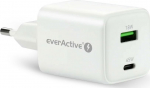 everActive Charger GaN 1X USB, 1X USB-C 45W QC4+ PD White