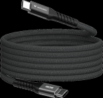 USB-kaabel USB-C USB-C 1.2m Verbatim Sync & Charge Magnetic, Must (PD3.0 ja QC3.0, laadimine kuni 60W, kiirus kuni 480Mbps)
