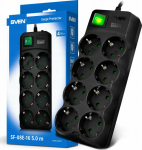 Sven Power Strip Surge Protector SVEN SF-08E-16 1.8 m (8 sockets) czarna