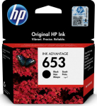 HP 653 BLACK ORIGINAL INK, EN/FR/PT/AR/GR/TR ADV CARTRIDGE