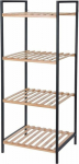Bathroom Solutions Bathroom bookcase 4-multi-level shelf bamboo cabinet universal