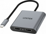 UNITEK Adapter USB-C - 2x HDMI 2.0; 4K MST; M/F