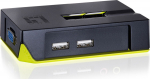 LevelOne KVM Switch 2xUSB-A,2xVGA grau